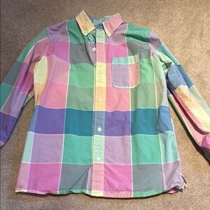Colorful Kids Plaid Shirt